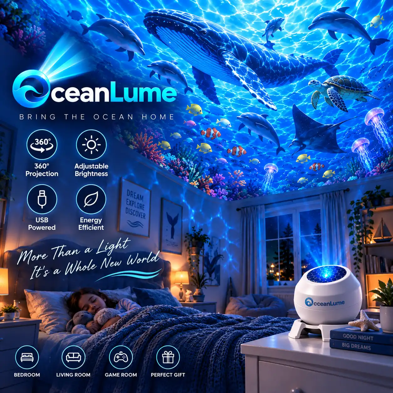 OceanLume™ Ocean Wave Projector